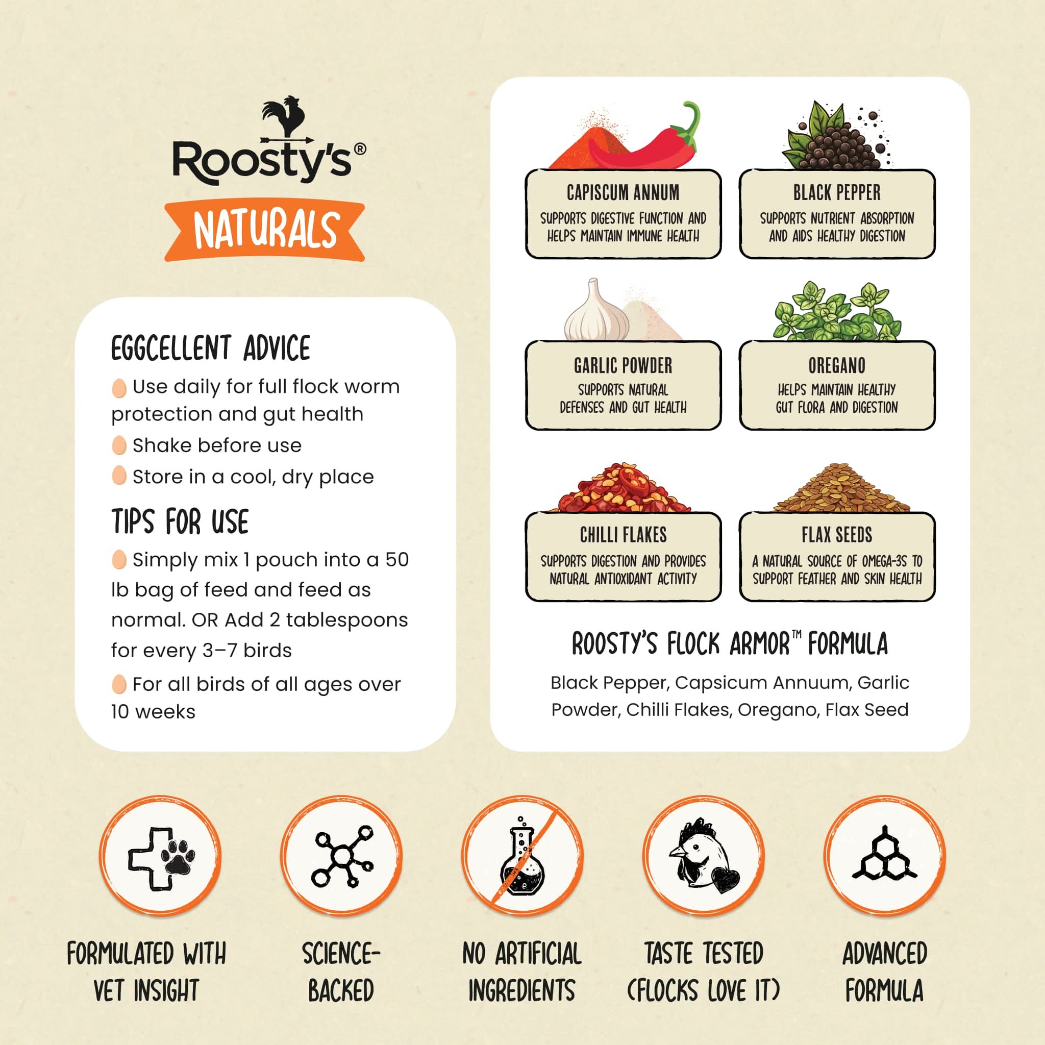 Desparasitante para pollos 100% natural: mantenga a sus gallinas en forma y libres de lombrices.