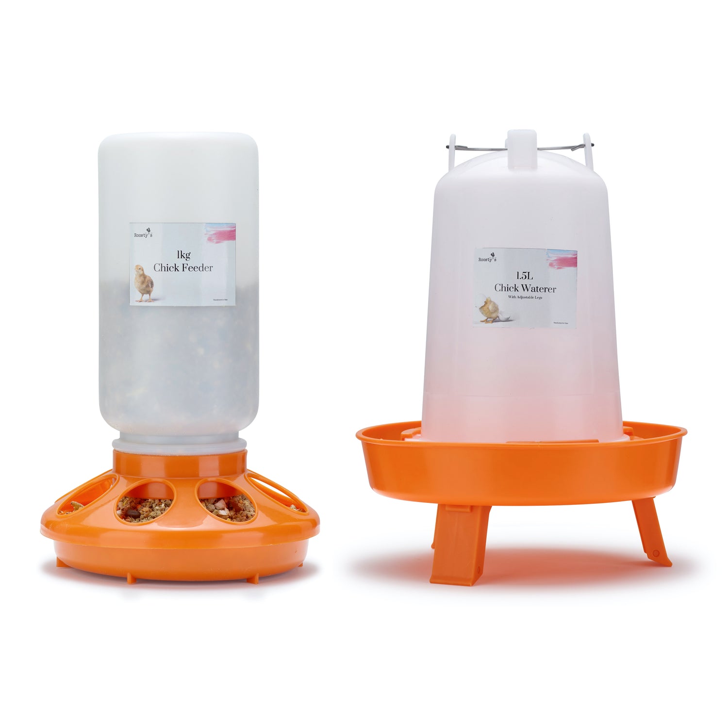 Roosty's Chick Feeder & Drinker Set