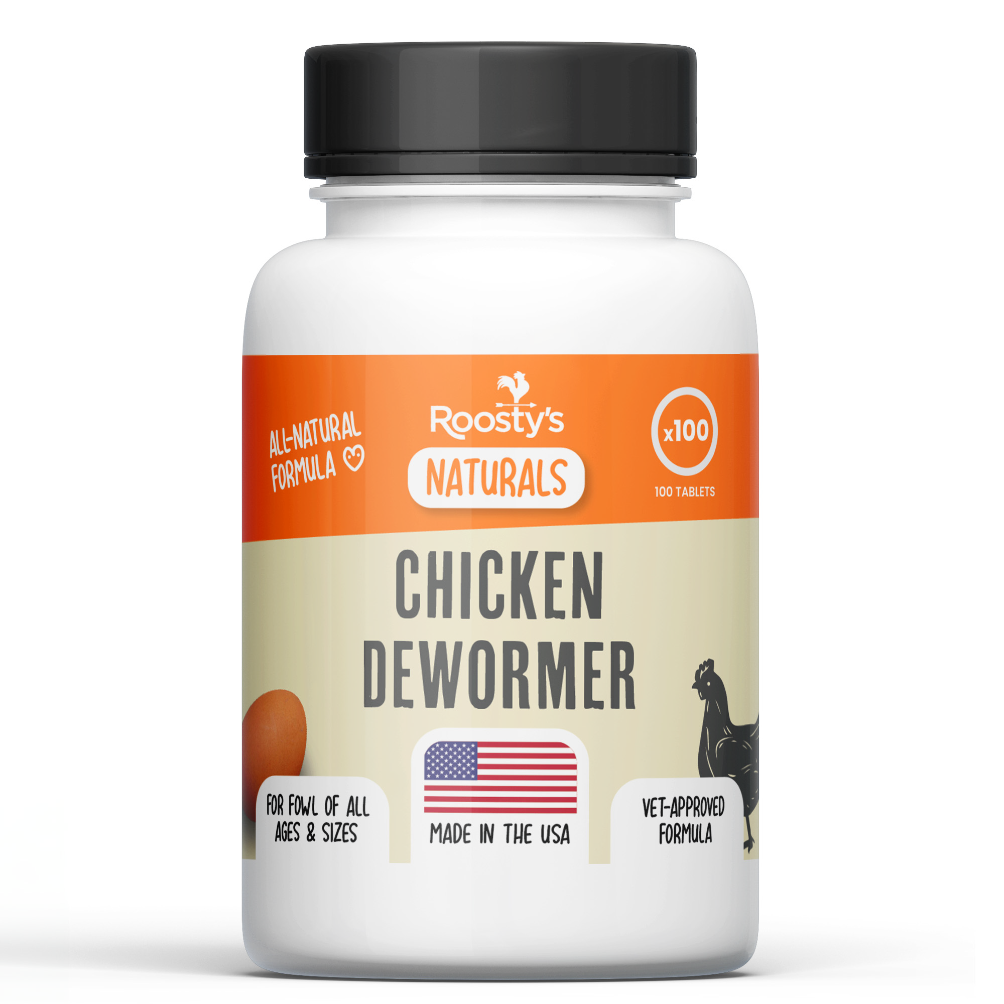 Roosty's Naturals Chicken Dewormer | 100 Tablets