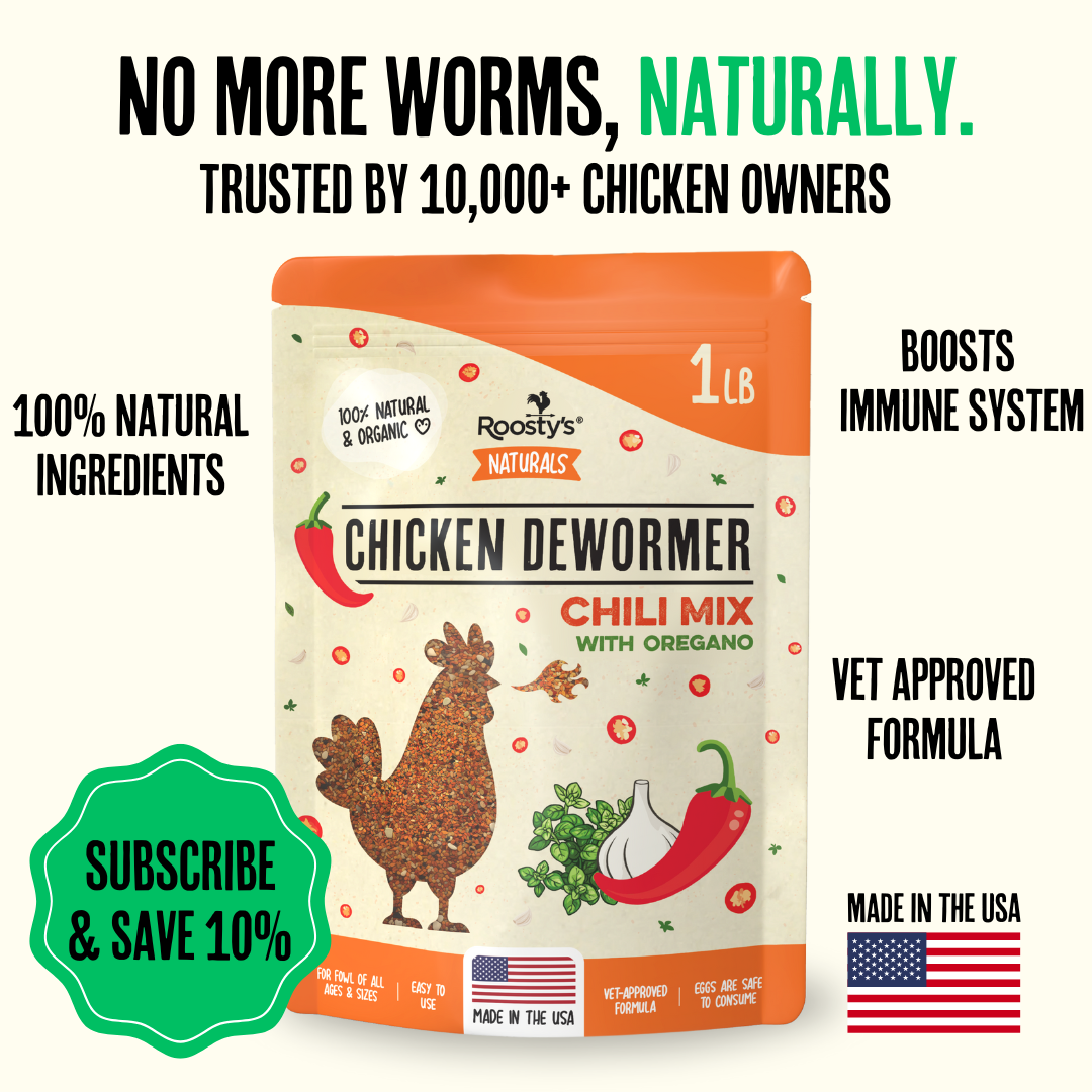 100% Natural Chicken Dewormer - Keep your girls fighting fit and worm free.