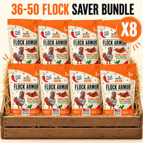 36-50 Flock Size - Daily Worm Defense + Gut Support Saver Bundle (8 Packs)