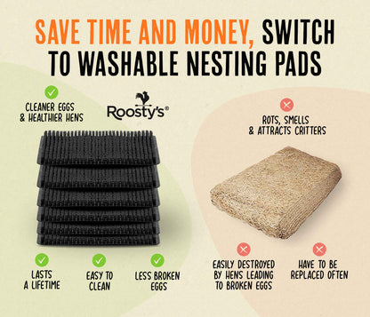 Roosty's Washable Chicken Nesting Pads (x6)