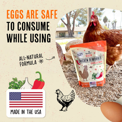 100% Natural Chicken Dewormer - Keep your girls fighting fit and worm free.