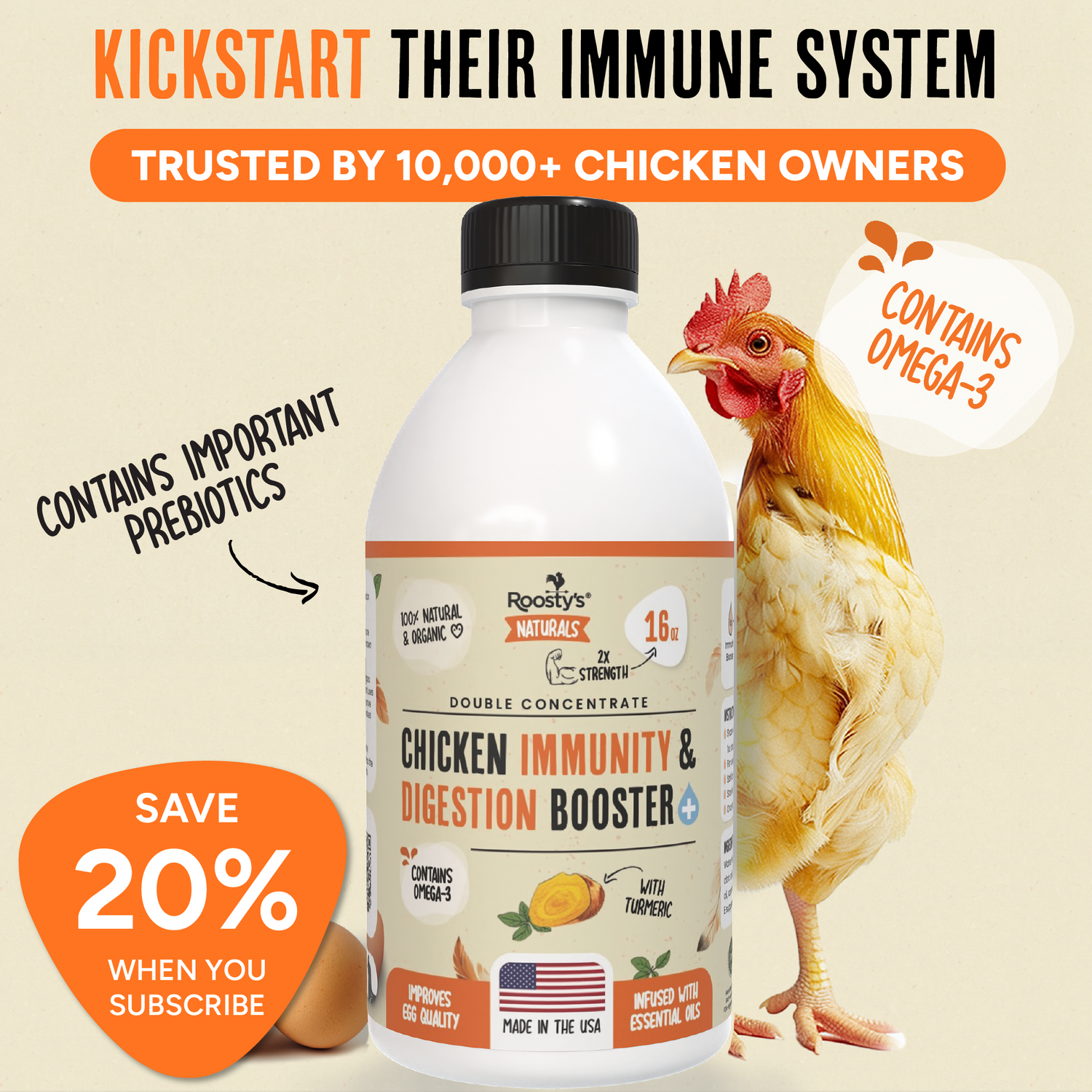 Boost digestive health & flock immunity, naturally - Immunity & Digestion Booster