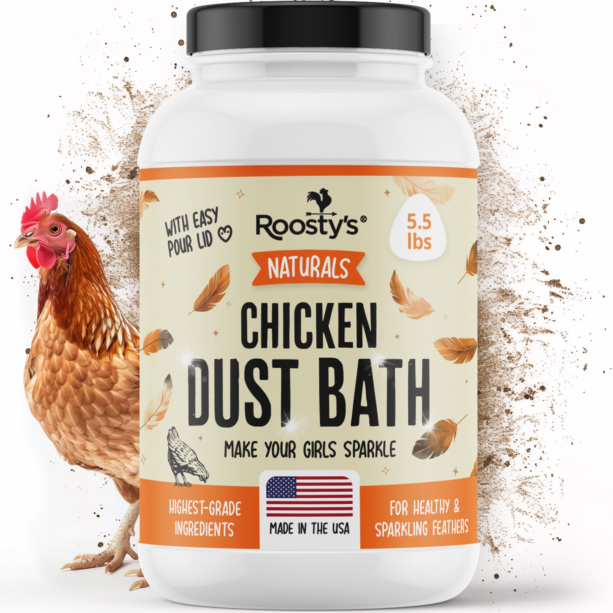 Roosty's Naturals - Dust Bath 5.5LB | Made in the USA