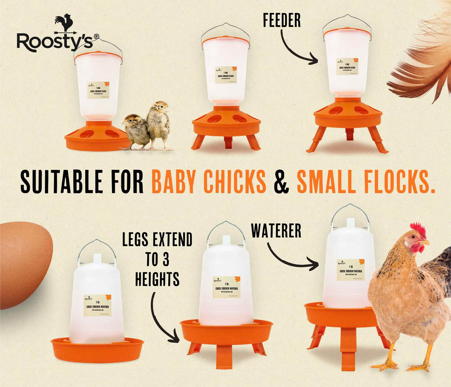 Top Fill Chick Feeder & Waterer Kit