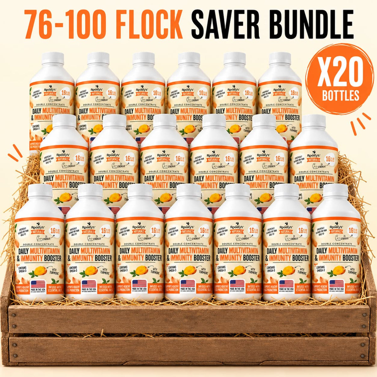 76–100 Flock Size – Winter Immunity Saver Bundle (20 Bottles)