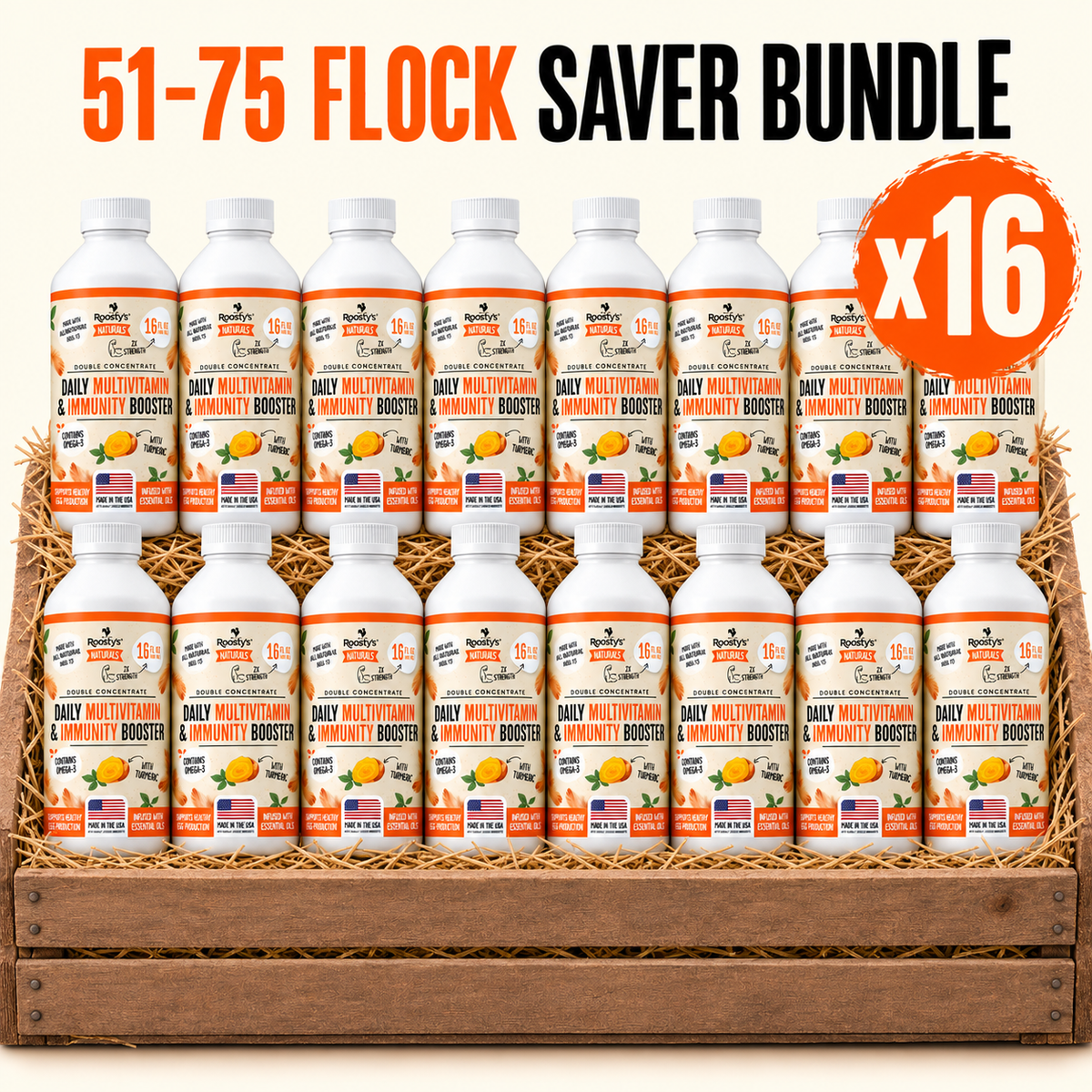 51–75 Flock Size – Winter Immunity Saver Bundle (16 Bottles)