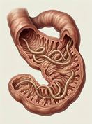 Illustration of intestinal parasites
